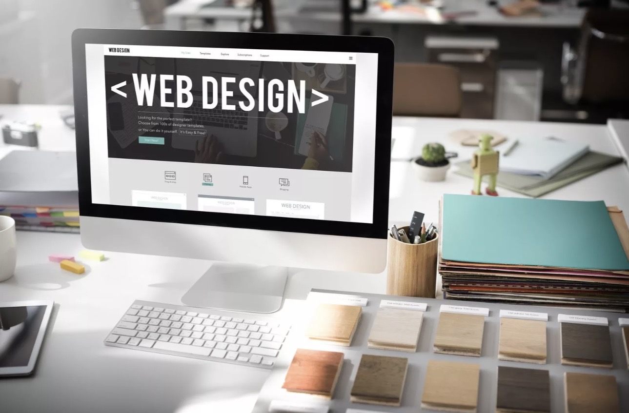 Web design team working on a project